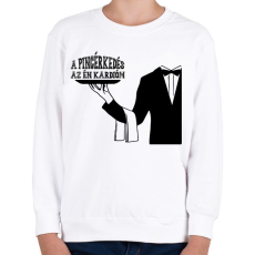 PRINTFASHION A pincérkedés az én kardióm - Gyerek pulóver - Fehér