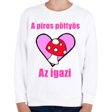 PRINTFASHION a piros pöttyös - Gyerek pulóver - Fehér gyerek pulóver, kardigán