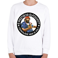 PRINTFASHION A PISZTÁCIA ELFOGYOTT CSOKOLÁDÉ NEM IS VOLT  - Gyerek pulóver - Fehér gyerek pulóver, kardigán