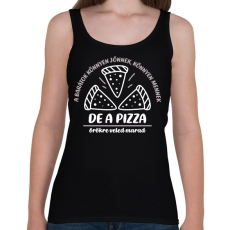 PRINTFASHION A pizza örökre veled marad - Női atléta - Fekete