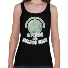 PRINTFASHION A Plútó még bolygó volt - Női atléta - Fekete női trikó