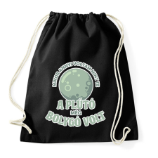 PRINTFASHION A Plútó még bolygó volt - Sportzsák, Tornazsák - Fekete tornazsák