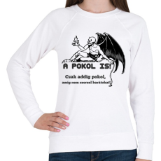 PRINTFASHION a pokol is! - Női pulóver - Fehér