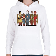 PRINTFASHION A pokol királyai - Női kapucnis pulóver - Fehér női pulóver, kardigán