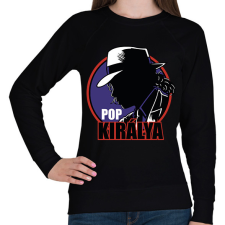PRINTFASHION A pop királya - Női pulóver - Fekete női pulóver, kardigán
