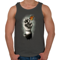 PRINTFASHION A remény jele - Férfi atléta - Sötétszürke