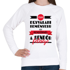 PRINTFASHION A rendőr felesége - Női pulóver - Fehér