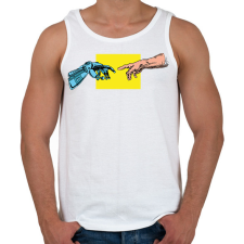 PRINTFASHION A robot teremtése - Férfi atléta - Fehér atléta, trikó