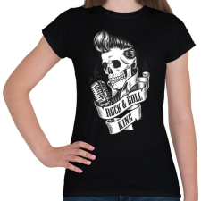 PRINTFASHION A rock királya - Női póló - Fekete női póló