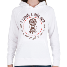 PRINTFASHION A rohanás - közmondás - Női kapucnis pulóver - Fehér női pulóver, kardigán
