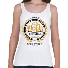 PRINTFASHION A sakk legenda - Hónappal - Női atléta - Fehér