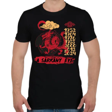 PRINTFASHION A sárkány éve - Férfi póló - Fekete férfi póló