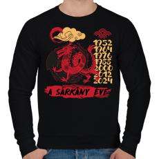 PRINTFASHION A sárkány éve - Férfi pulóver - Fekete