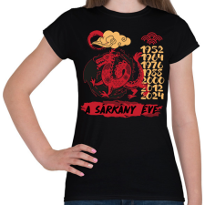 PRINTFASHION A sárkány éve - Női póló - Fekete női póló