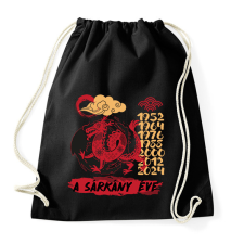 PRINTFASHION A sárkány éve - Sportzsák, Tornazsák - Fekete tornazsák