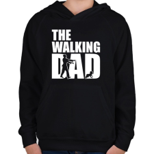 PRINTFASHION A sétáló apa - Gyerek kapucnis pulóver - Fekete gyerek pulóver, kardigán