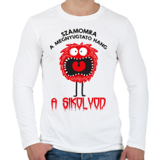 PRINTFASHION A sikolyod - Férfi hosszú ujjú póló - Fehér