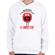 PRINTFASHION A sikolyod - Gyerek kapucnis pulóver - Fehér