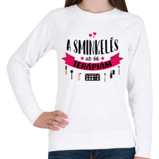 PRINTFASHION A sminkelés az én terápiám - Női pulóver - Fehér női pulóver, kardigán