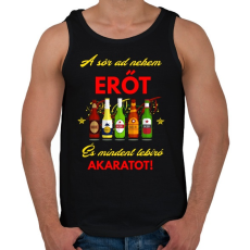 PRINTFASHION a sör ad nekem erőt - Férfi atléta - Fekete
