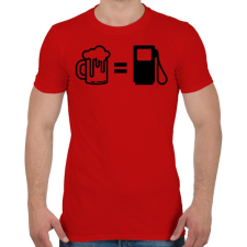 PRINTFASHION A sör az én üzemanyagom - Férfi póló - Piros férfi póló