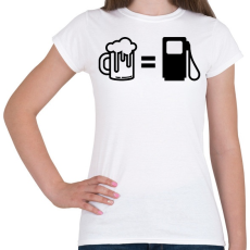 PRINTFASHION A sör az én üzemanyagom - Női póló - Fehér