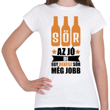 PRINTFASHION A sör az jó - Női póló - Fehér női póló