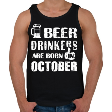 PRINTFASHION A sörivók októberben születtek - Férfi atléta - Fekete atléta, trikó