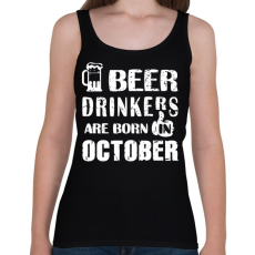 PRINTFASHION A sörivók októberben születtek - Női atléta - Fekete