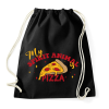 PRINTFASHION A spirituális állatom - Pizza - Sportzsák, Tornazsák - Fekete