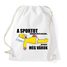 PRINTFASHION A sportot sohasem késő elkezdeni... - Sportzsák, Tornazsák - Fehér tornazsák