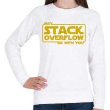PRINTFASHION A Stack Overflow legyen veled - Női pulóver - Fehér női pulóver, kardigán