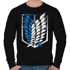 PRINTFASHION A szabadság szárnyai - Férfi pulóver - Fekete férfi pulóver, kardigán