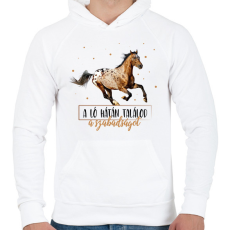 PRINTFASHION A szabadság - Férfi kapucnis pulóver - Fehér