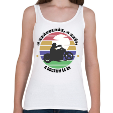 PRINTFASHION A száguldás, a szél - Ducati - Női atléta - Fehér női trikó