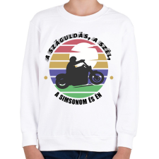PRINTFASHION A száguldás, a szél - Simson - Gyerek pulóver - Fehér gyerek pulóver, kardigán