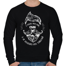 PRINTFASHION A szakáll nem szúr - Fehér - Férfi pulóver - Fekete férfi pulóver, kardigán