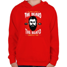 PRINTFASHION A szakáll választ téged! - Gyerek kapucnis pulóver - Piros gyerek pulóver, kardigán