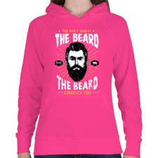 PRINTFASHION A szakáll választ téged! - Női kapucnis pulóver - Fukszia női pulóver, kardigán
