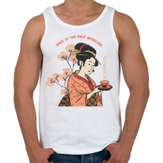 PRINTFASHION A szaké a legjobb orvosság - Férfi atléta - Fehér