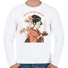 PRINTFASHION A szaké a legjobb orvosság - Férfi pulóver - Fehér