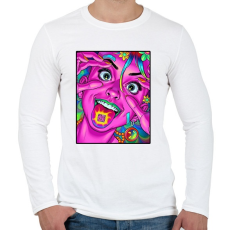 PRINTFASHION A szem a lélek tükre. - Férfi hosszú ujjú póló - Fehér