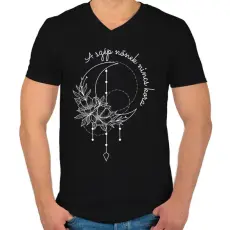 PRINTFASHION A szép nőnek - Férfi V-nyakú póló - Fekete