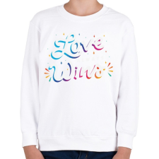 PRINTFASHION A szerelem mindig győz - Love always wins - Gyerek pulóver - Fehér gyerek pulóver, kardigán