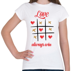 PRINTFASHION A szerelem mindig győz - Női póló - Fehér