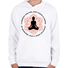 PRINTFASHION A szeretet - Indiai bölcsesség - Gyerek kapucnis pulóver - Fehér