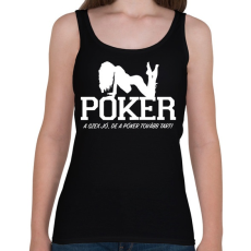 PRINTFASHION A szex jó, de a póker tovább tart - Női atléta - Fekete