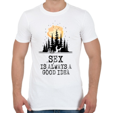 PRINTFASHION A szex mindig egy jó ötlet - Férfi póló - Fehér férfi póló