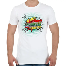PRINTFASHION A szuperhősök januárban születtek - Férfi póló - Fehér férfi póló