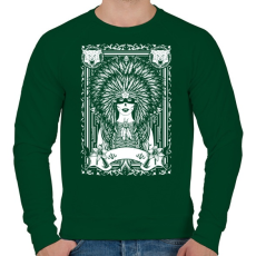 PRINTFASHION A szüzek törzse - Férfi pulóver - Sötétzöld